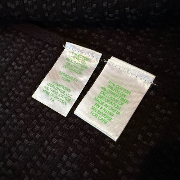 Lilly Pulitzer Tatum BLACK Fringe Hem Open Cardigan Sweater Women’s Size S - Picture 10 of 15